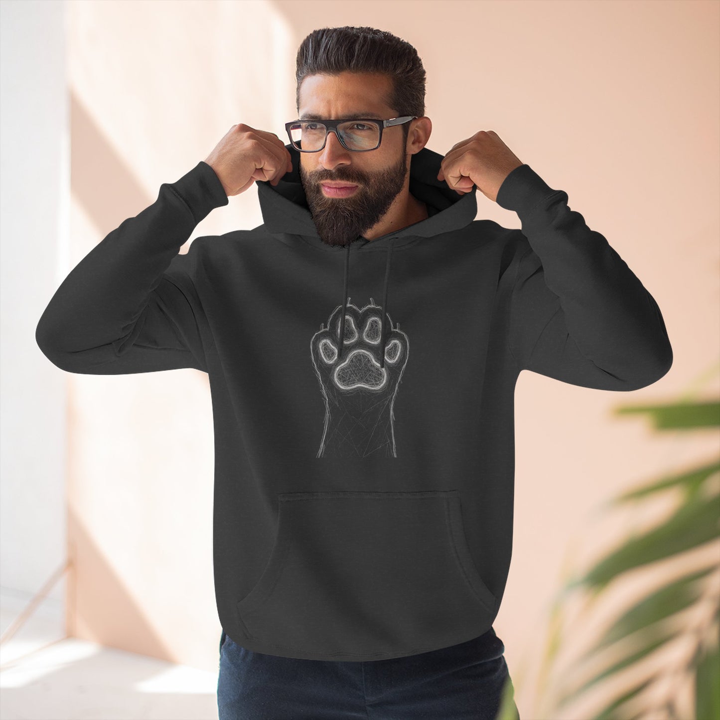 Cat Paw-Inspired Cozy Comfort Unisex Fleece Hoodie