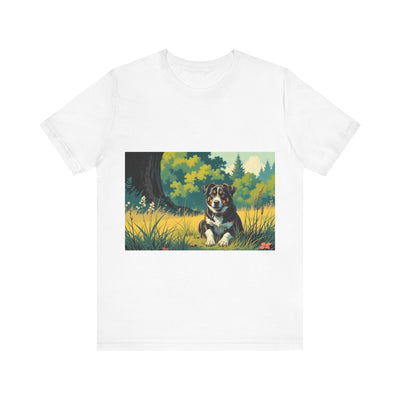 Adorable Dog comic style 2 Unisex Soft Tee | Cute Dog Lover's Shirt, Animal Graphic T-Shirt, Pet Themed Gift, Casual Wear