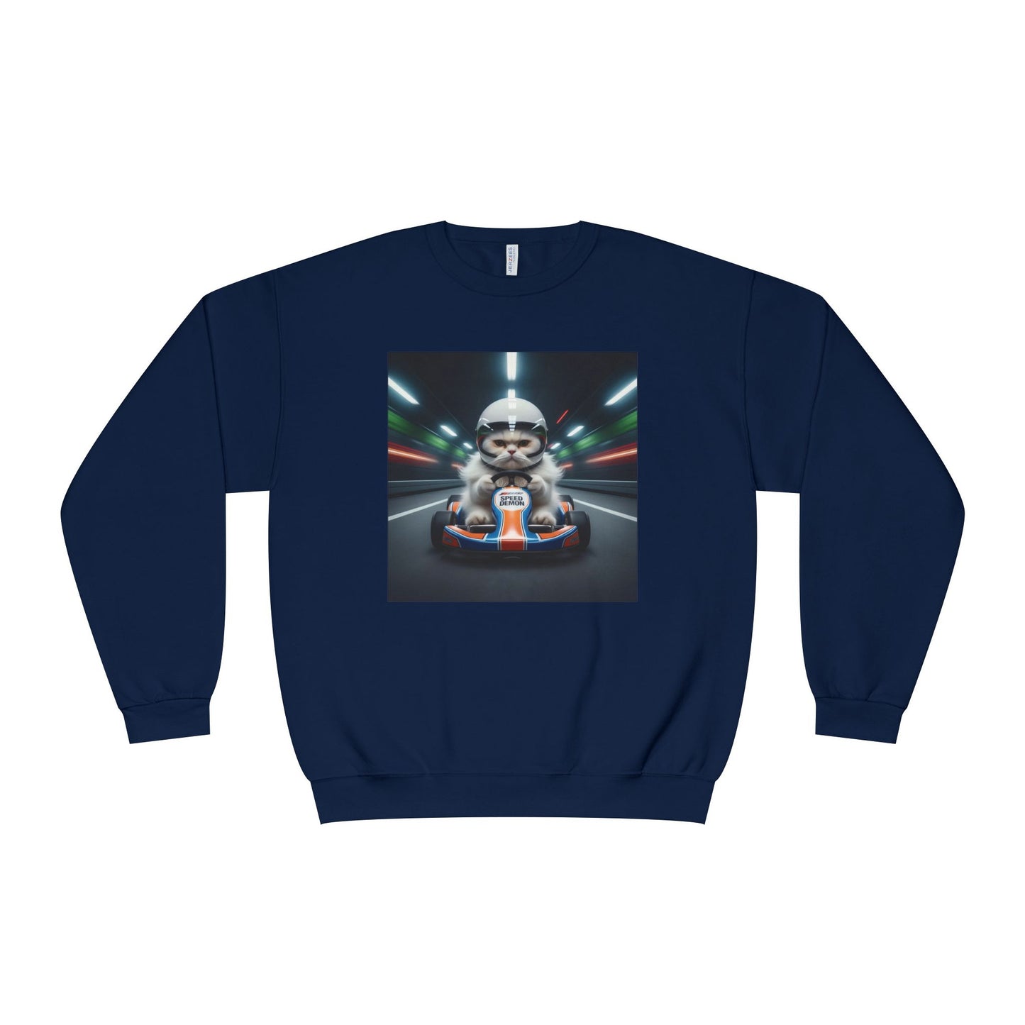 Go Kart Cat Unisex NuBlend Crewneck Sweatshirt style 2