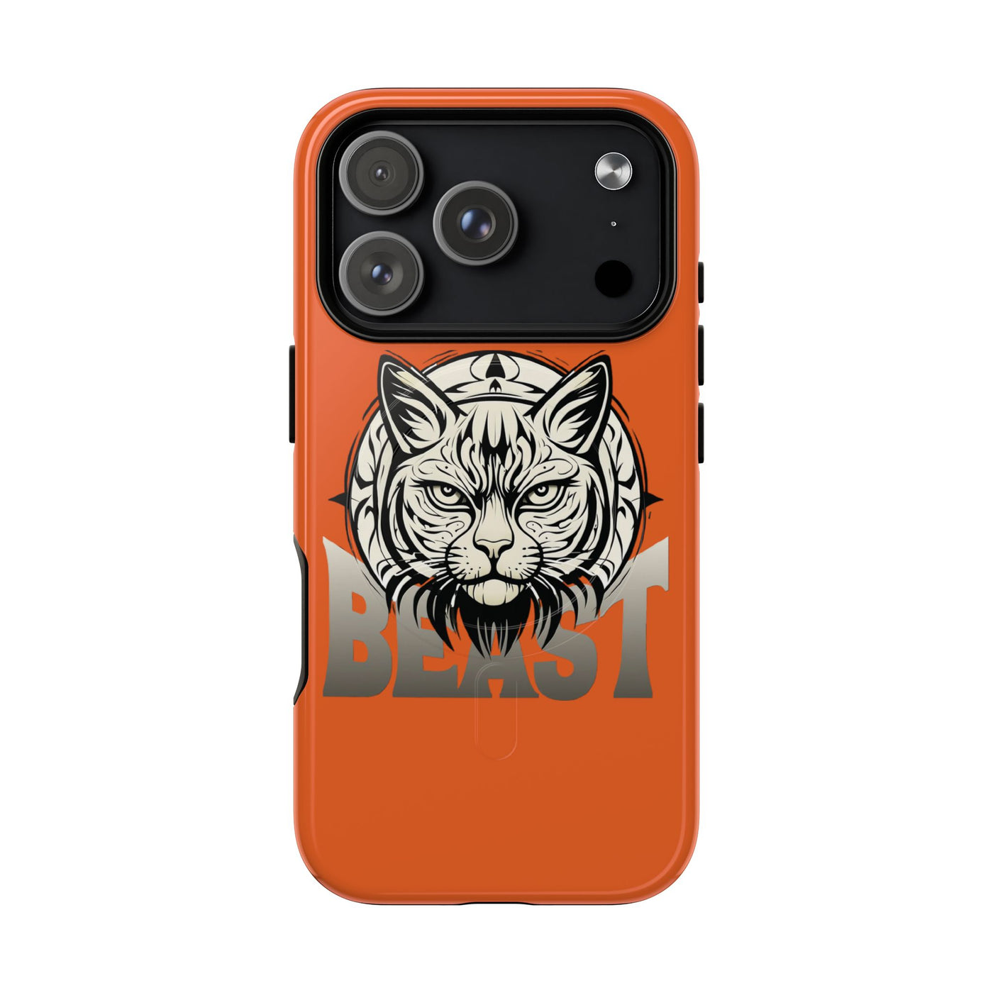 Beast Cat Orange Tough Magnetic iPhone 17 / 17 Air / Pro / Pro Max Protective Case support MagSafe