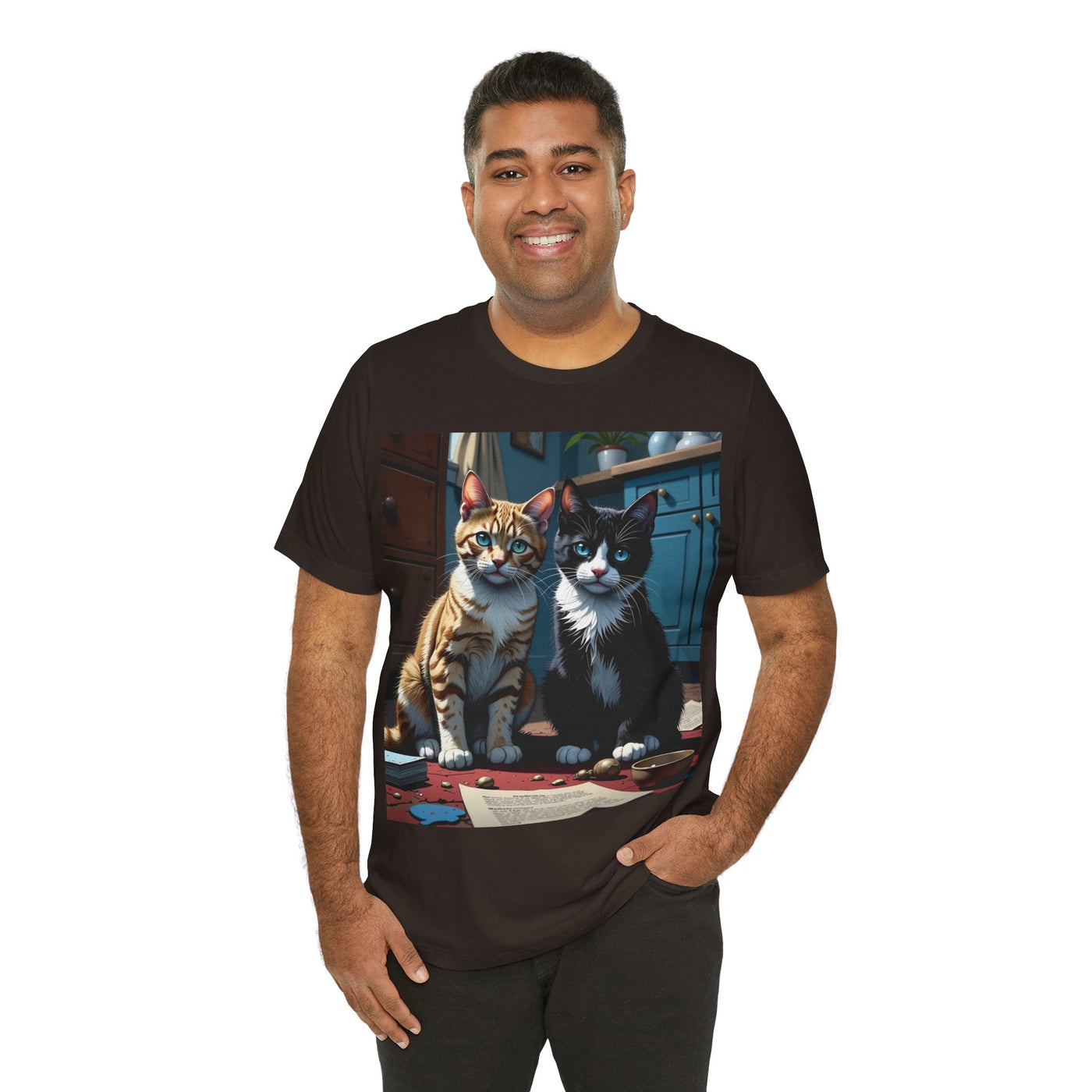 Adorable Cat Lovers Tee style 1- Cute Cat Graphic Tee, Pet Lover Gift, Animal T-Shirt, Birthdays, Cat Enthusiasts, Everyday Wear