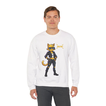 Cool Cat Unisex Heavy Blend Crewneck Sweatshirt style 4