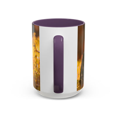 Golden Autumn Cat Coffee Mug - Cute Cat Mug, Nature Lover Gift, Cozy Kitchen Decor, Fall Drinkware, Cat Lover Gift