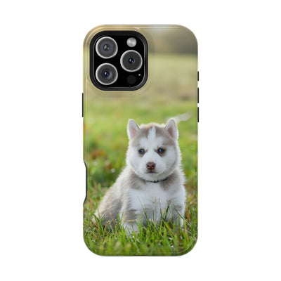 Magnetic Dog Case style 1 for Apple iPhone, Cute Puppy Phone Cover, Impact-Resistant Dog Lover Gift, Pet Protection Case, Animal-Themed Phone Accessory