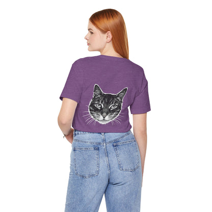Cat Lover Unisex Tee Cat Head style 1, Perfect Gift for Pet Owners, Vintage Cat Design, Graphic T-shirt, Animal Lover, Casual Wear, Birthday Gift
