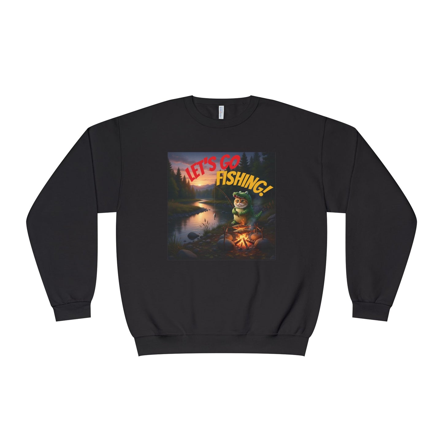 Crocodile Cat Fishing Unisex NuBlend Sweatshirt style 1
