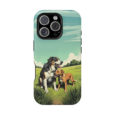 Dog Lovers' Magnetic Impact-Resistant Phone Case comic style 3, Cute Dog Design, Pet Owner Gift, Animal Lover Accessory, Birthday Gift for Dog Lovers