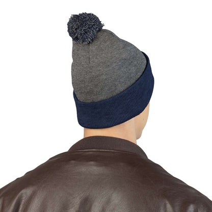 Embroidered Cat Mom Pom-Pom Knit Cap