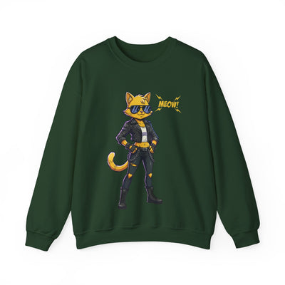 Cool Cat style 4 Unisex Crewneck Sweatshirt | Cozy Gift for Cat Lovers, Casual Wear, Unique Graphic Sweatshirt, Birthday Gift, Everyday Style