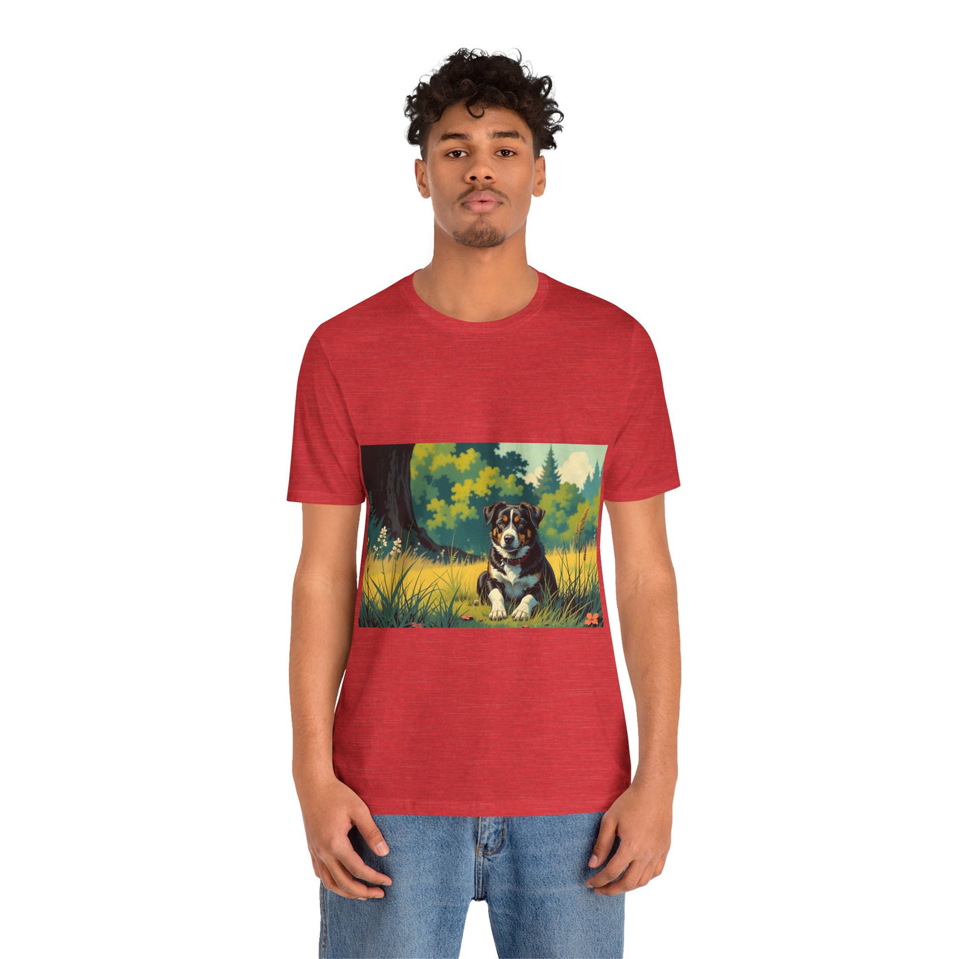 Adorable Dog comic style 2 Unisex Soft Tee | Cute Dog Lover's Shirt, Animal Graphic T-Shirt, Pet Themed Gift, Casual Wear