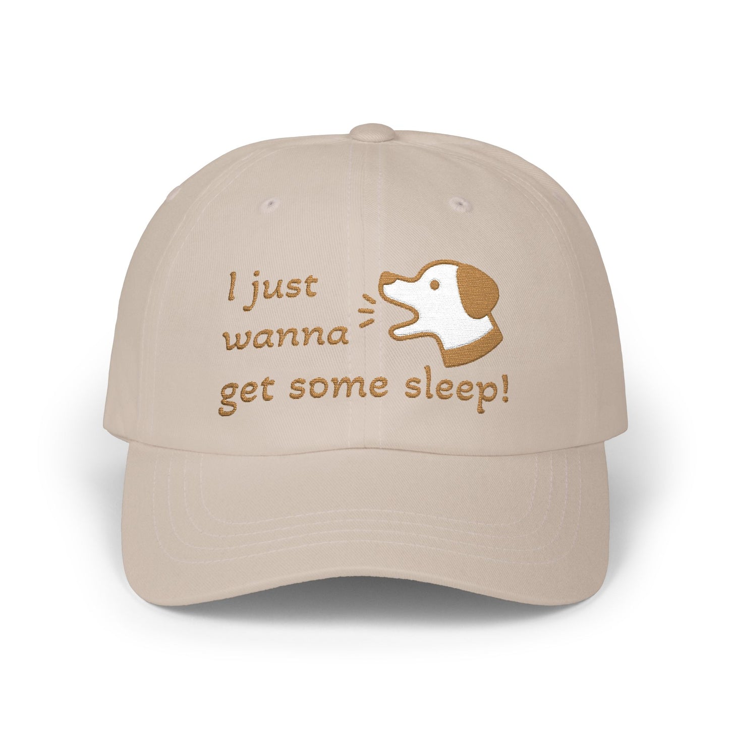 I Just Wanna Get Some Sleep Funny Dog Embroidered Dad Cap Hat