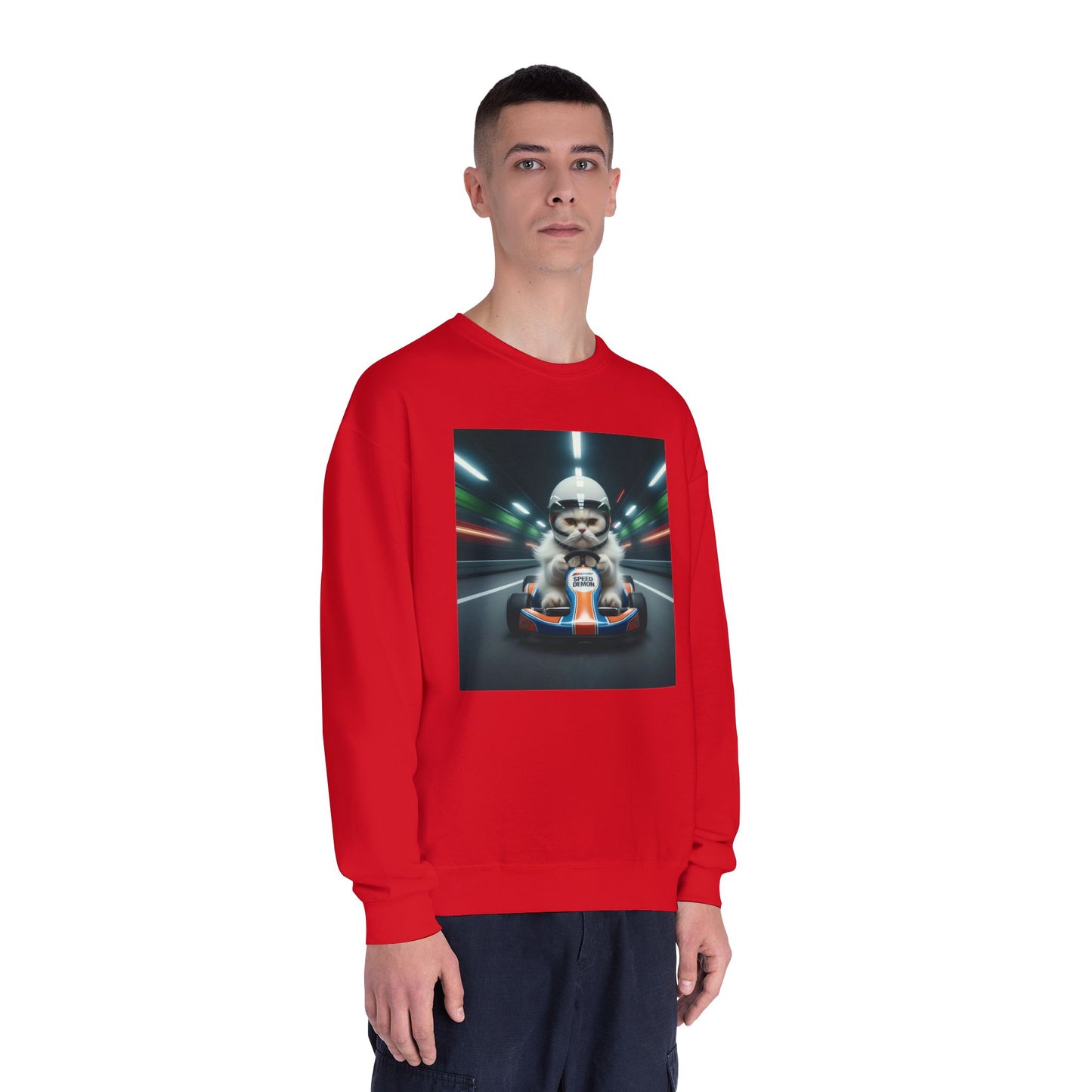 Go Kart Cat Unisex NuBlend Crewneck Sweatshirt style 2