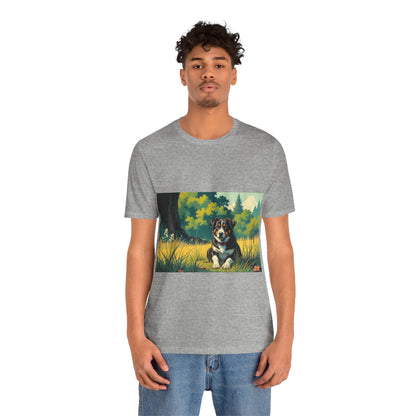 Adorable Dog comic style 2 Unisex Soft Tee | Cute Dog Lover's Shirt, Animal Graphic T-Shirt, Pet Themed Gift, Casual Wear
