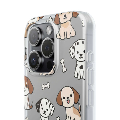 Funny Cute Dog Pattern iPhone 15 16 17 series Flexi Case