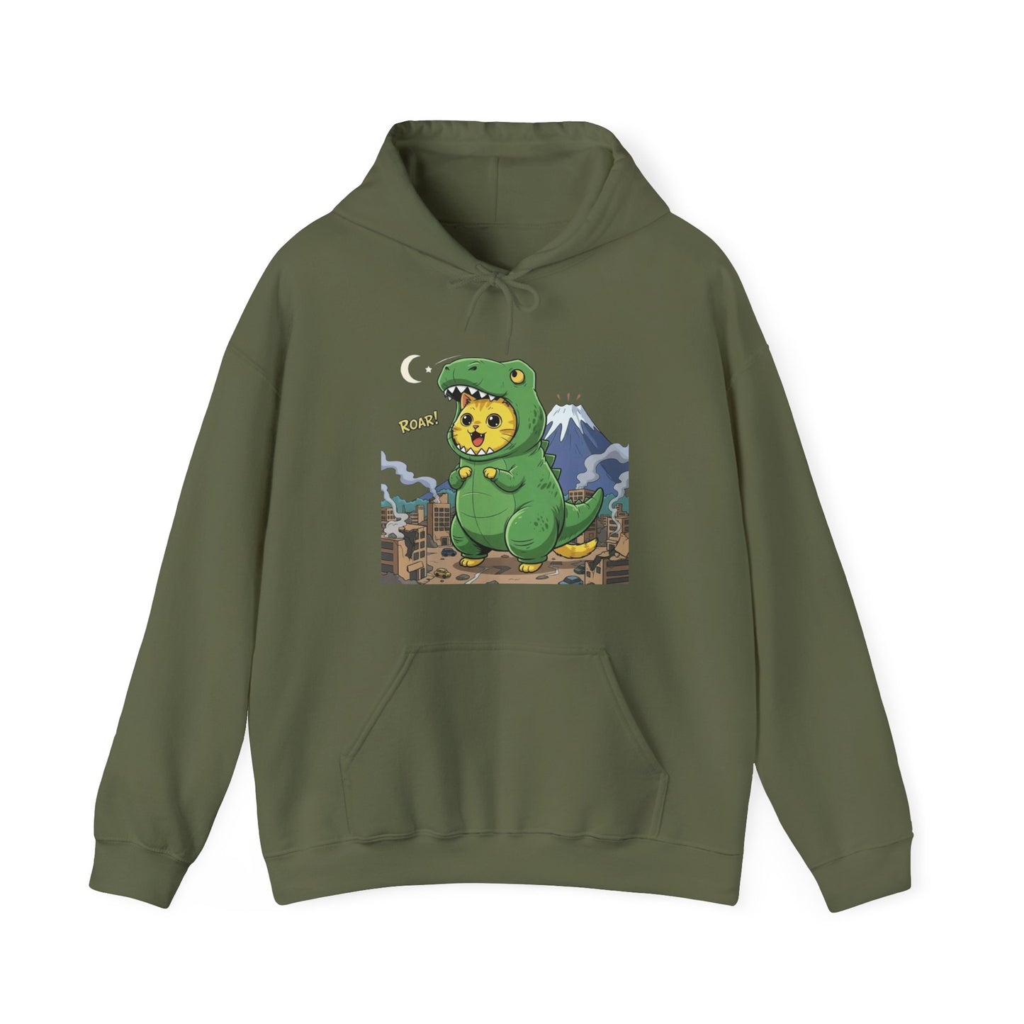 Cat cosplay Godzilla Funny Design Unisex Hoodie style 1