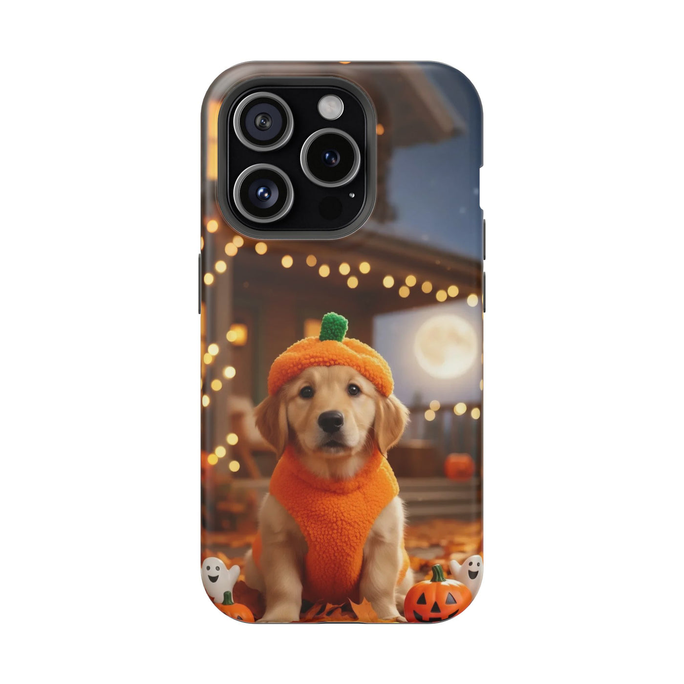 Halloween cute puppy photo style 3 Magnetic Impact-Resistant Phone Case, Cute Dog Design, Pet Owner Gift, Animal Lover Accessory, Birthday Gift for Dog Lovers