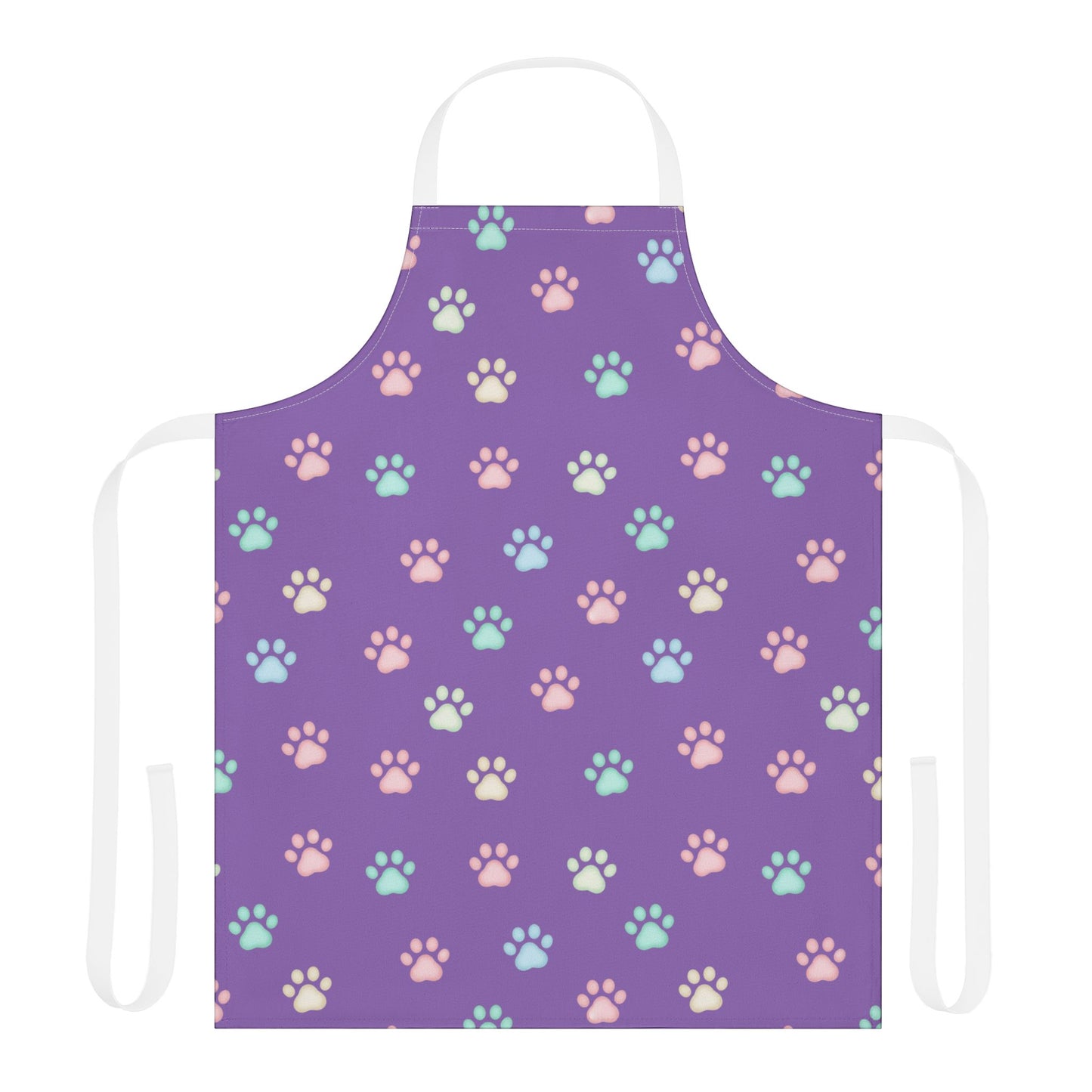 Cute Cat Paw Print 5-Color Straps Kitchen Apron