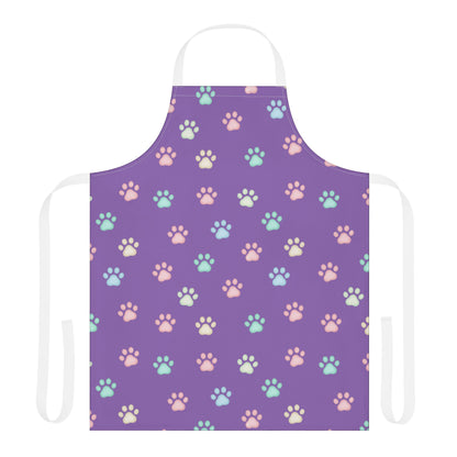 Cute Cat Paw Print 5-Color Straps Kitchen Apron