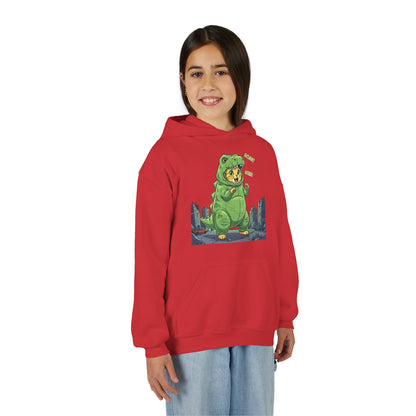 Cat cosplay Godzilla Unisex Kids Hoodie style 2