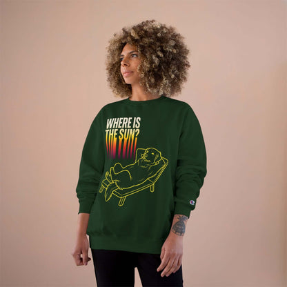 Where is the Sun - Dog Champion Unisex Crewneck Sweatshirt