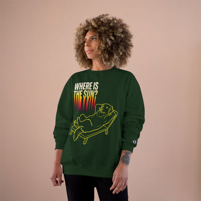 Where is the Sun? Dog Graphic Champion Unisex Crewneck Sweatshirt