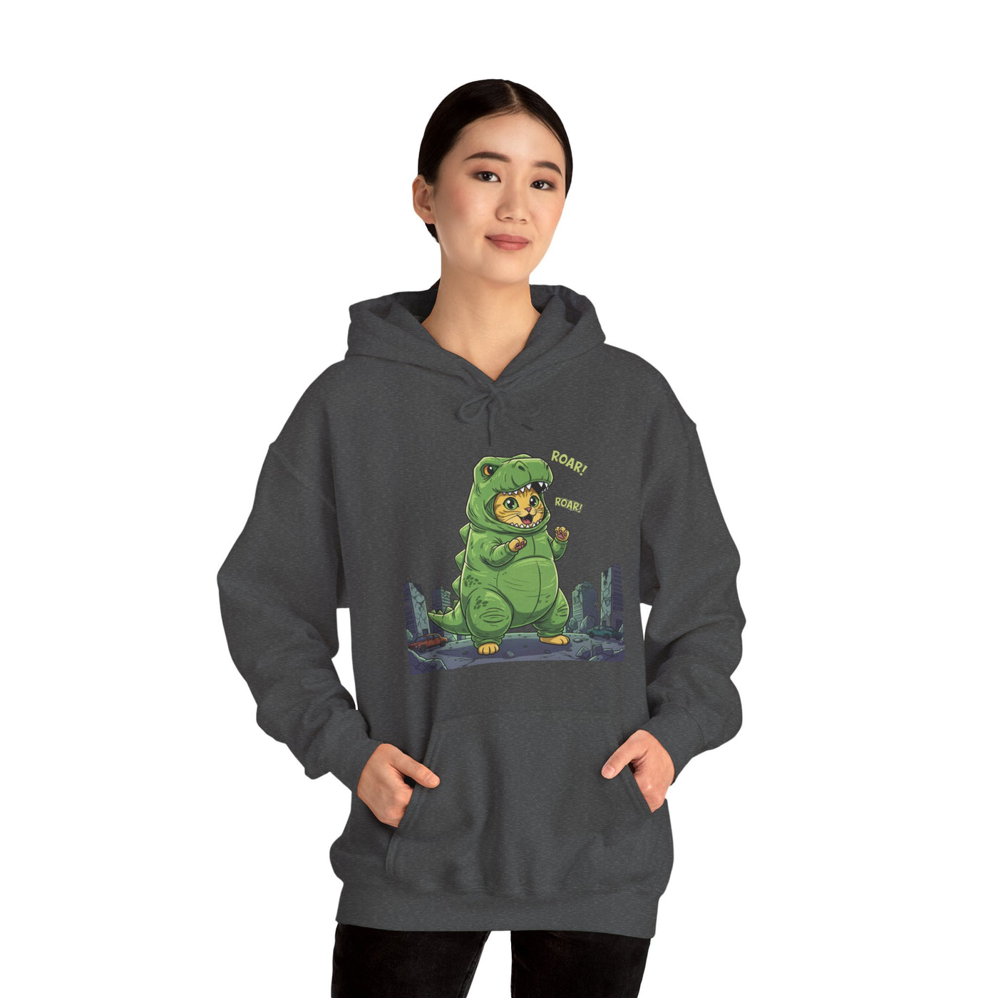 Cat cosplay Godzilla style 2 Unisex Hoodie - Fun & Playful Design