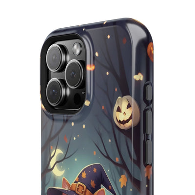 Halloween cute kitten anime style 3 Magnetic Phone Case, Cat Lover Gift, Impact-Resistant iPhone Case, Funny Pet Accessory, Unique Animal Design