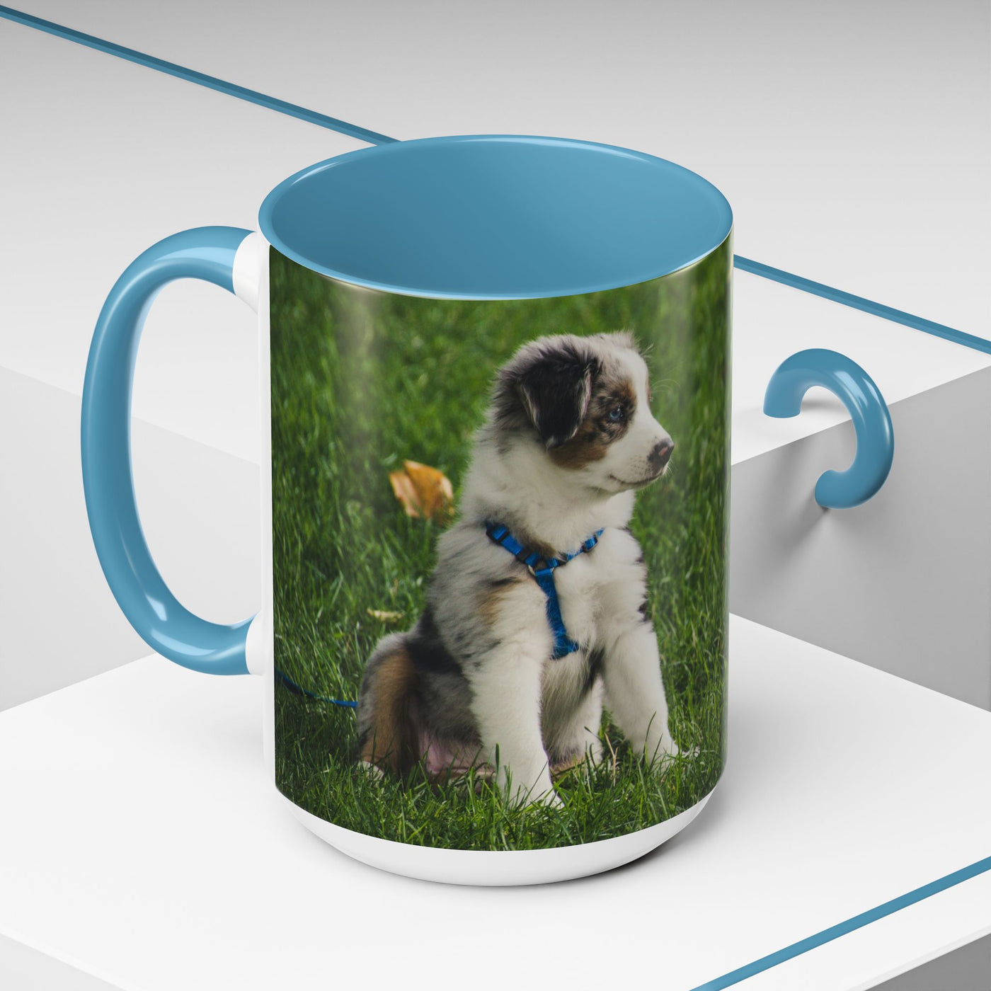 Dog Print Accent Coffee Mug - Dog Lover Gift, Cute Pet Mug, Animal Print Cup, Coffee Tea Mug, Unique Dog Themed Gift