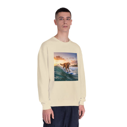 Surfing Dog Graphic Unisex NuBlend Crewneck Sweatshirt style 1
