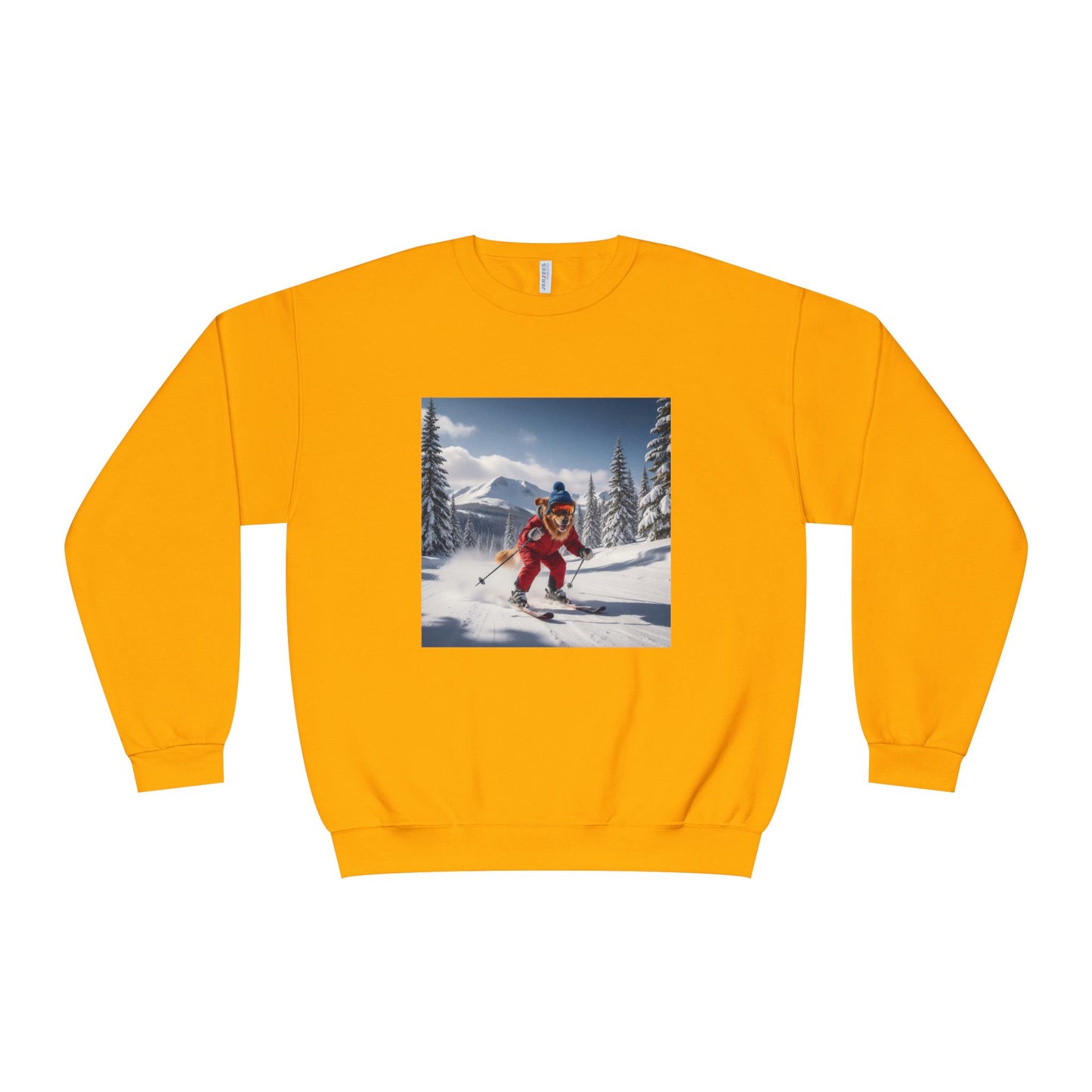Skiing Dog Graphic Unisex NuBlend Crewneck Sweatshirt