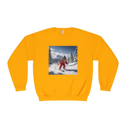 Skiing Dog Graphic Unisex NuBlend Crewneck Sweatshirt