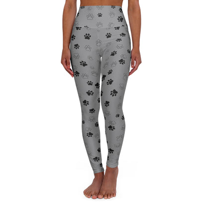 Dog Paw Print High Waisted Women Yoga Leggings style 1