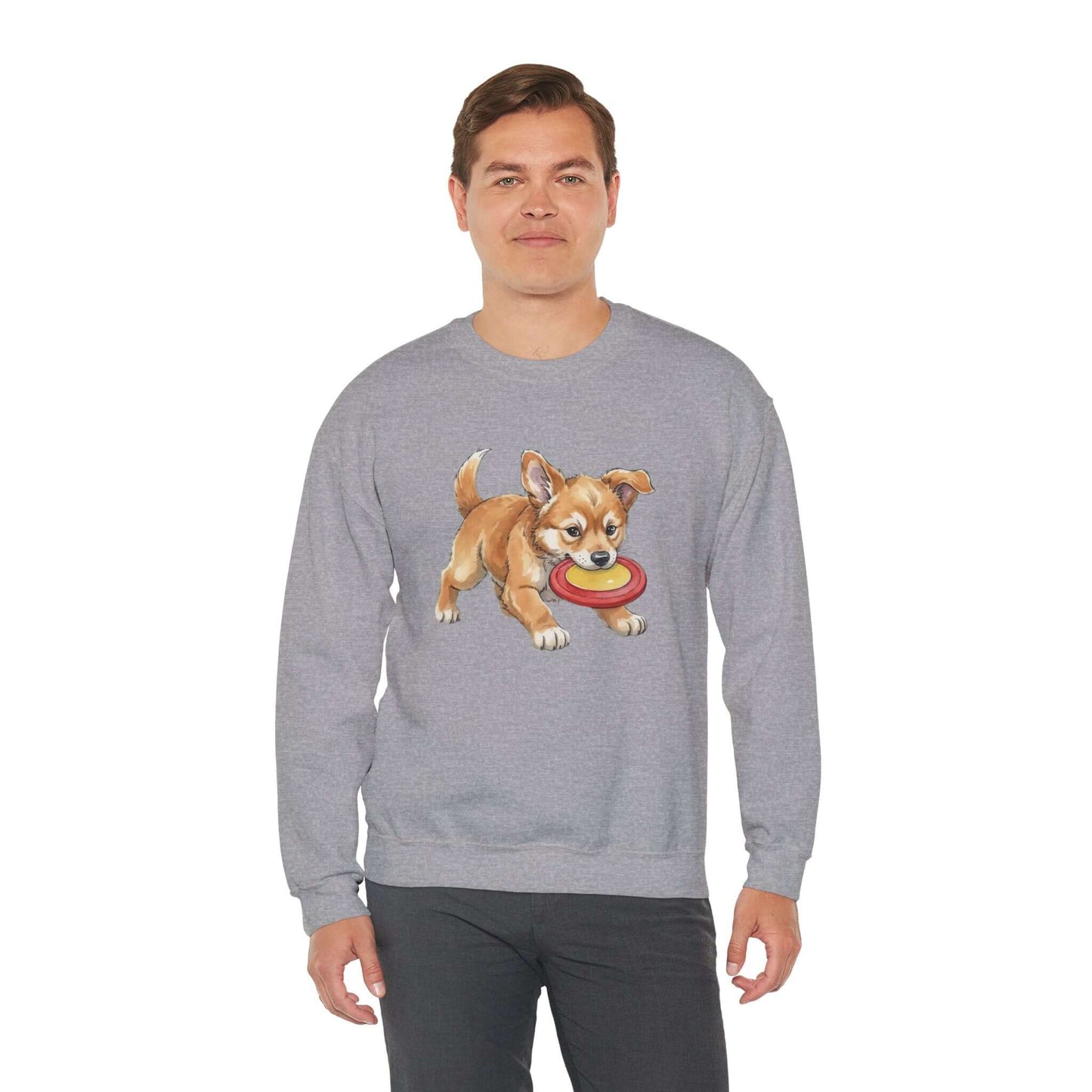 Watercolor Dog painting Unisex Crewneck Sweatshirt style 5
