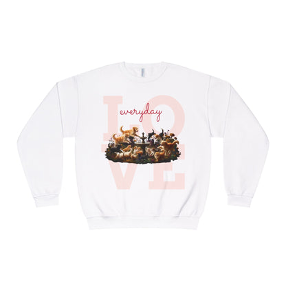 Love Everyday Cats & Dogs Unisex NuBlend Crewneck Sweatshirt