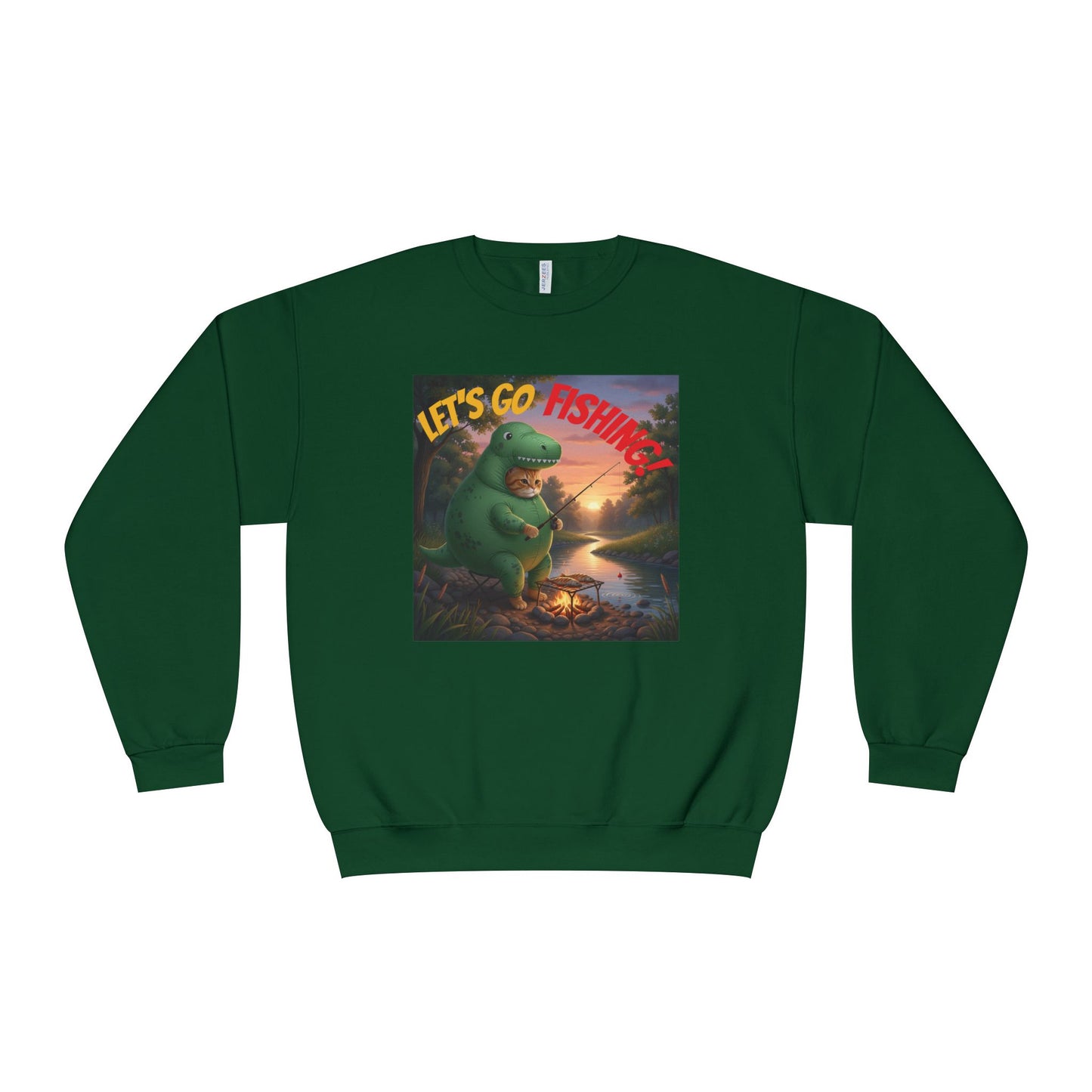 Crocodile Cat Fishing Unisex NuBlend Sweatshirt style 3