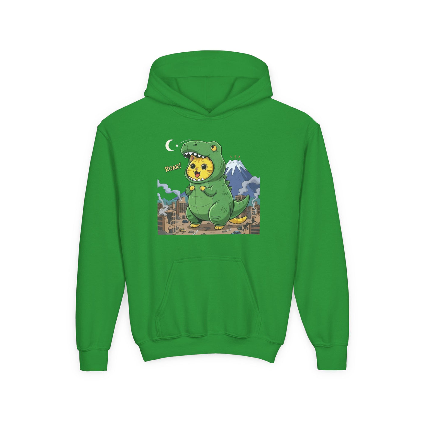 Cat cosplay Godzilla style 1 Unisex Kids Hoodie - Fun & Cozy Heavy Blend Sweatshirt with Cute Design