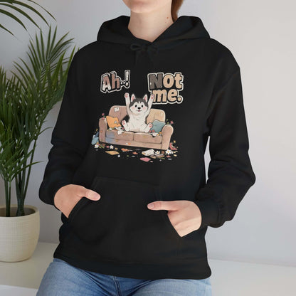 Ah Not Me - Cute Husky Unisex Pullover Hoodie for Dog Lover