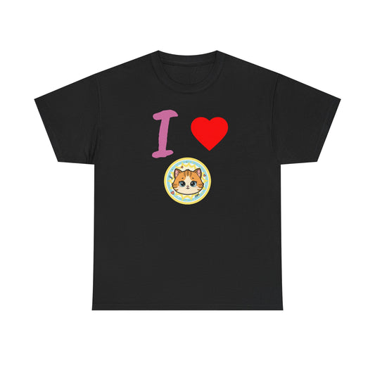 I Love Cats in Love Unisex Tee - Cute Cat T-Shirt for Pet Lovers, Cat Owners, Sports Enthusiasts, Gifts for Animal Lovers, Casual Everyday Wear