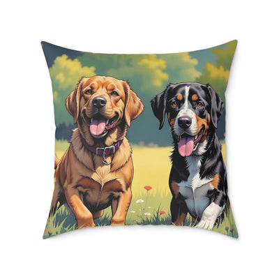 Dog Art style 2 Pillow, Pet Lover Gift, Home Decor, Animal Lover Cushion, Custom Pet Pillow