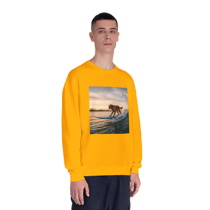 Surfing Dog Graphic Unisex NuBlend Crewneck Sweatshirt style 2