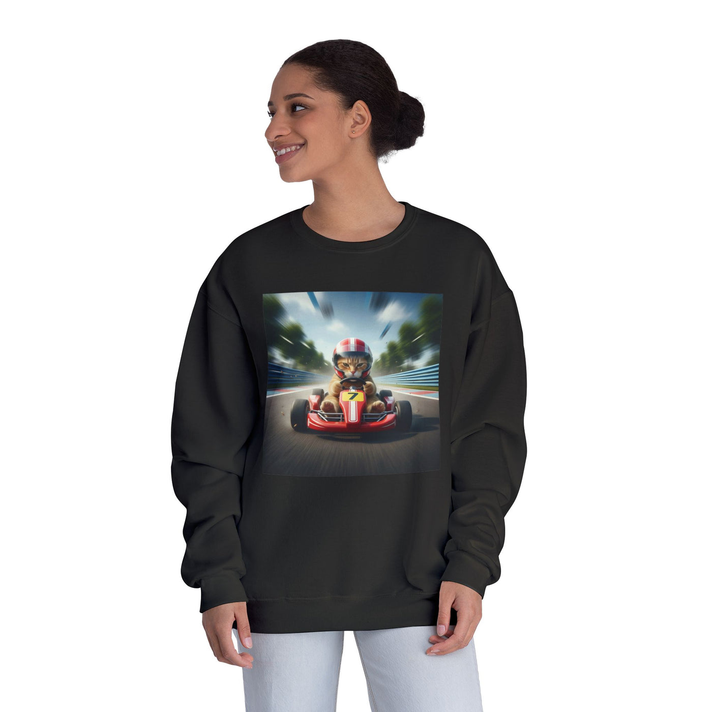 Go Kart Cat style 3 Unisex NuBlend® Crewneck Sweatshirt