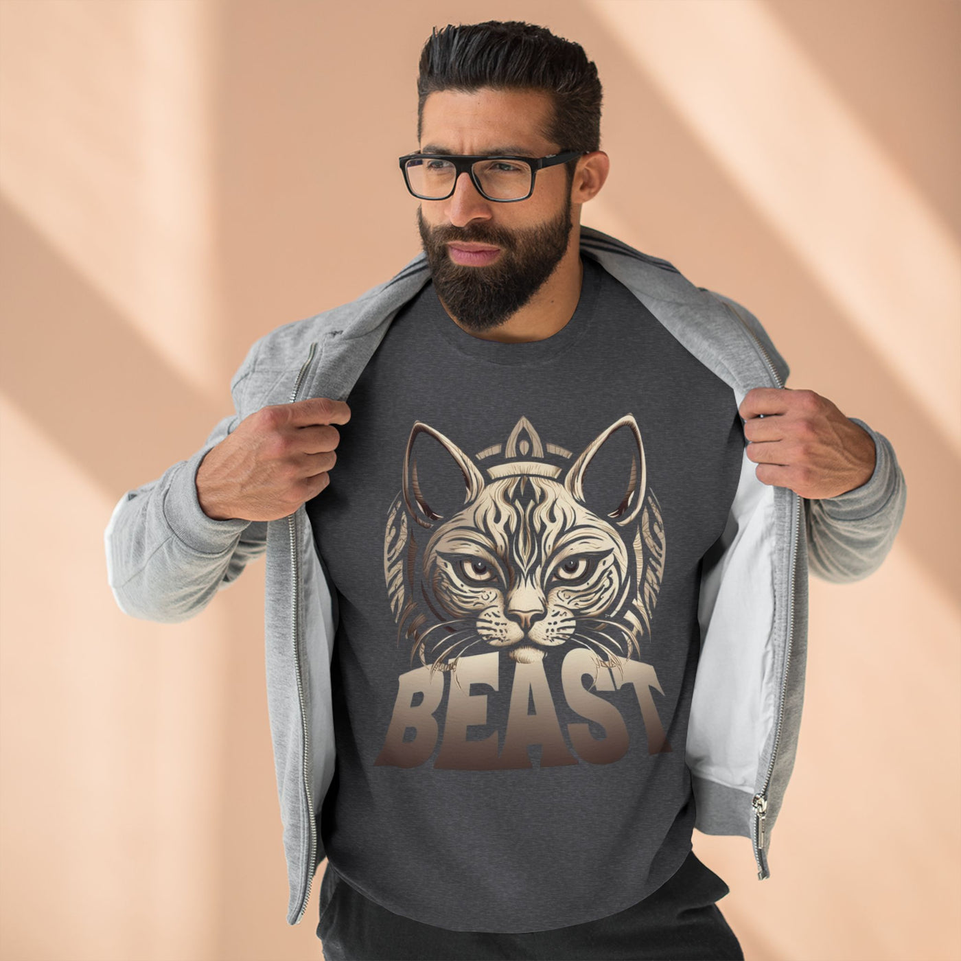 "Beast" Cat Lover style 3 Unisex Crewneck Sweatshirt