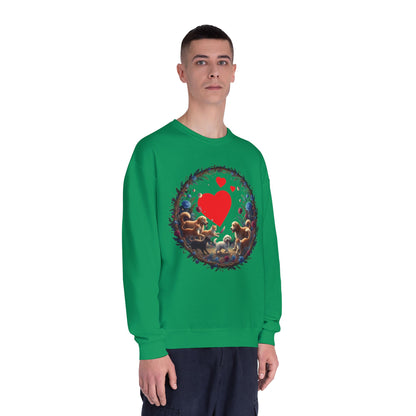 Cats & Dogs Full of Love Unisex NuBlend Crewneck Sweatshirt