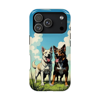 Dog Lovers' Magnetic Impact-Resistant Phone Case comic style 1, Cute Dog Design, Pet Owner Gift, Animal Lover Accessory, Birthday Gift for Dog Lovers