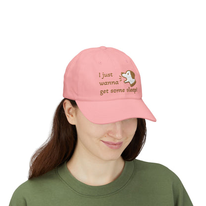 I Just Wanna Get Some Sleep Funny Dog Embroidered Dad Cap Hat