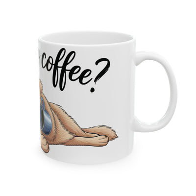 Where is my coffee? Cute Sleeping Dog Ceramic Coffee Mug 11oz