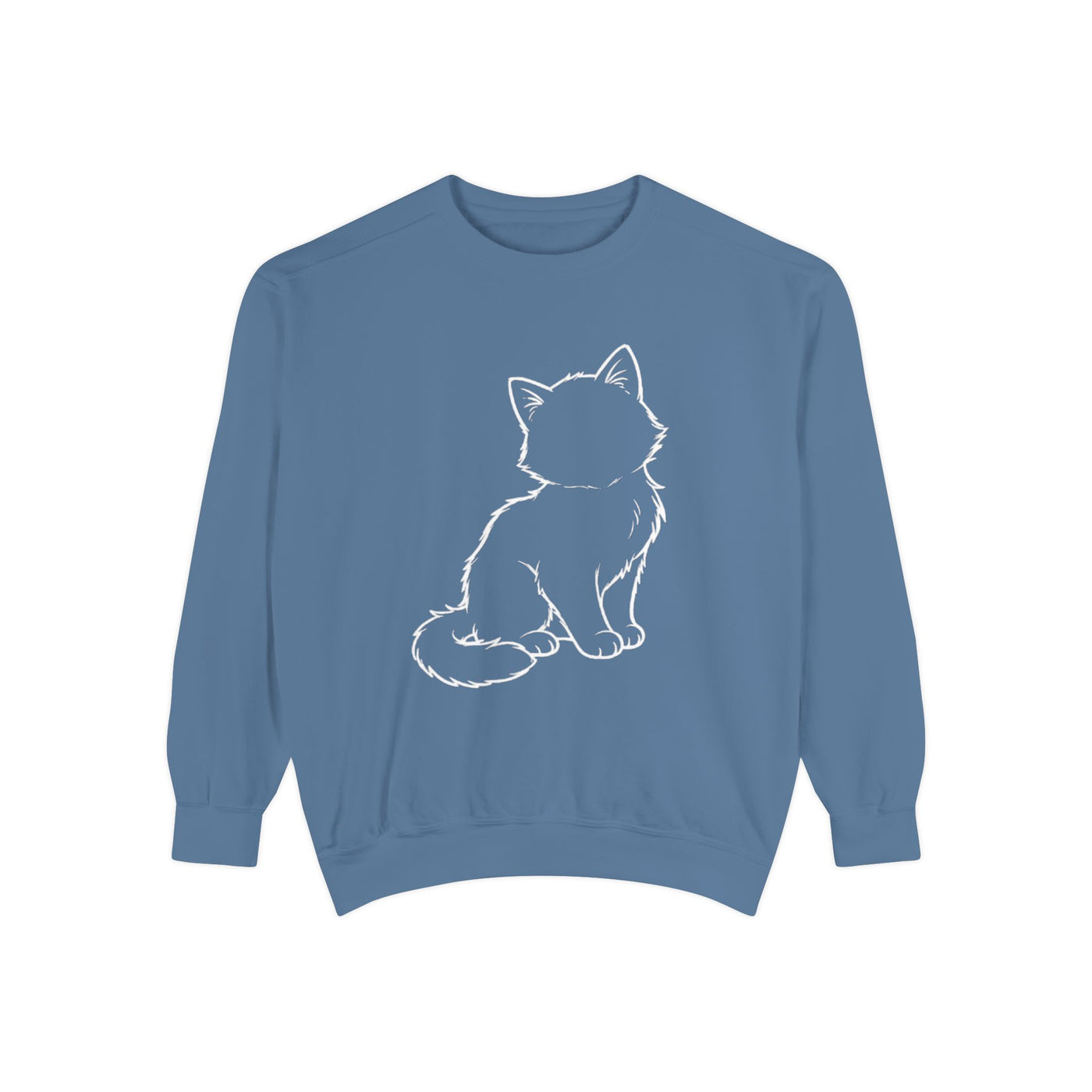 Sitting Cat Shadow style 1 Cozy Graphic Unisex Crewneck Sweatshirt
