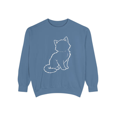 Sitting Cat Shadow style 1 Cozy Graphic Unisex Crewneck Sweatshirt