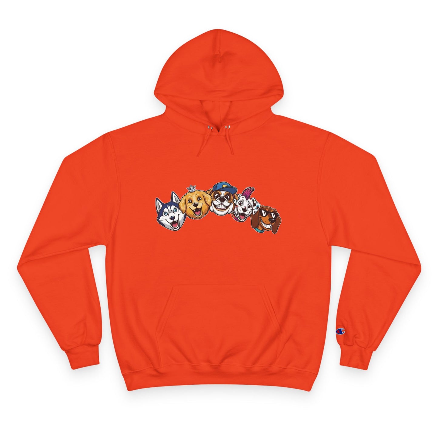 Playful Dog Faces Cozy Unisex Champion Pullover Hoodie
