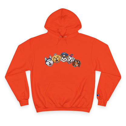 Playful Dog Faces Cozy Unisex Champion Pullover Hoodie